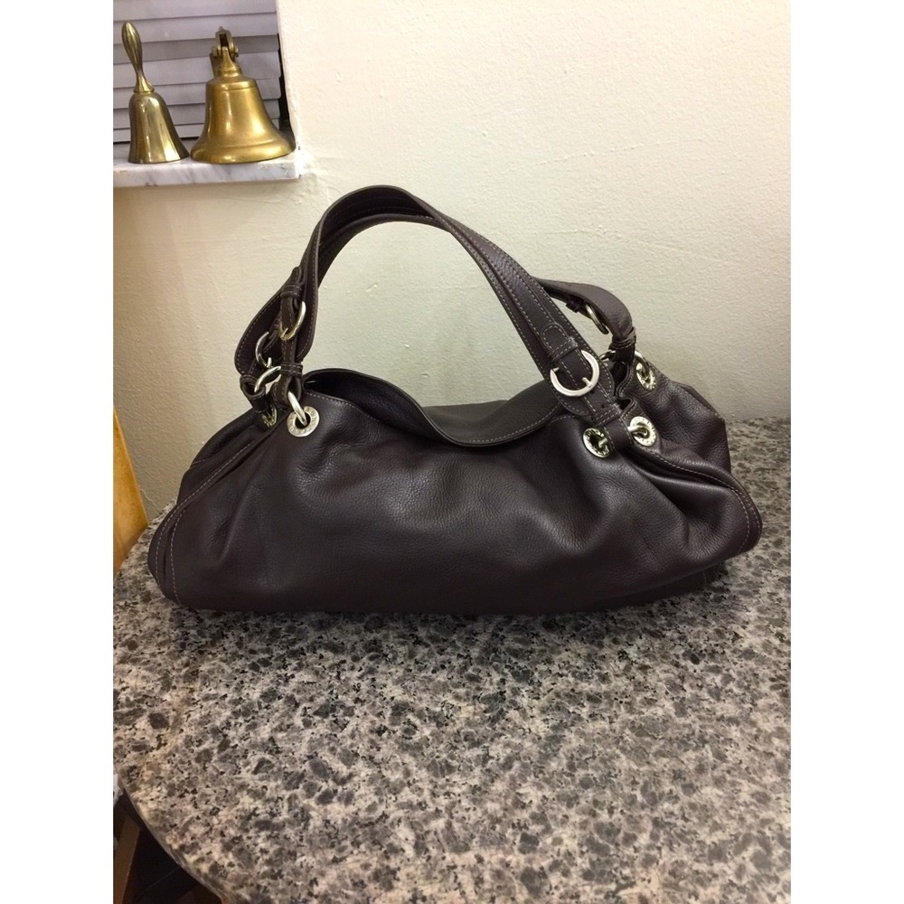 Genuine Prune leather handbag